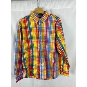 Paul Fredrick Plaid Classic‎ Fit Button Down Shirt Men's Large.